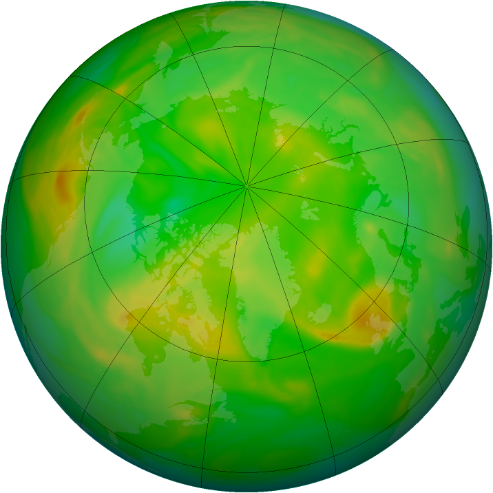 Arctic ozone map for 21 June 2006